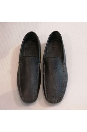کفش لوفر مشکی زنانه چرم طبیعی پاشنه کوتاه ( 4 - 1 cm ) کد 337106330