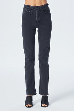 شلوار جین مشکی زنانه پاچه گشاد CROSS JEANS - کد 335961792