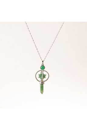 گردنبند جواهر سبز زنانه سنگ OSMANLI DEĞERLİ TAŞ - کد 336770655