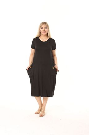 لباس سایز بزرگ مشکی زنانه Penye Mami - کد 336633548