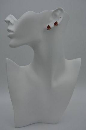 گوشواره جواهر زرشکی سنگ طبیعی Stoneage - کد 42547314