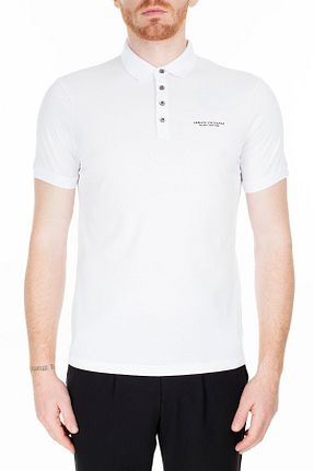 پولوشرت سفید مردانه %100 پنبه Armani Exchange - کد 42781255