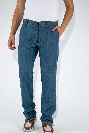 شلوار جین سرمه ای مردانه پاچه ساده FORZA JEANS - کد 42785547