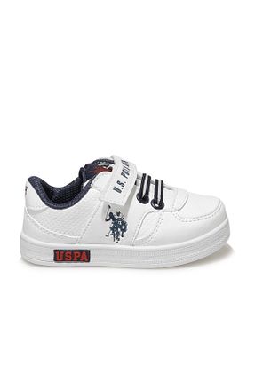 کفش اسنیکر سفید بچه گانه بند دار U.S. Polo Assn. - کد 74643613