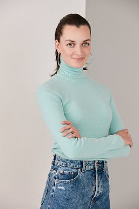 پلیور سبز زنانه ساده CATSPY - کد 55411451