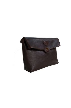 کیف پستچی قهوه ای زنانه چرم خالص Gön - کد 69033473