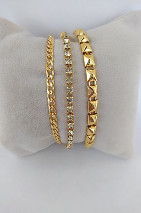 دستبند جواهر طلائی زنانه روکش طلا KOBA - کد 74918126