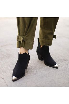 بوت / نیم بوت مشکی زنانه جیر Elegant Ayakkabı - کد 74949988