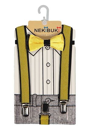 پاپیون زرد بچه گانه پارچه ای NEKİBUKİ - کد 46986300