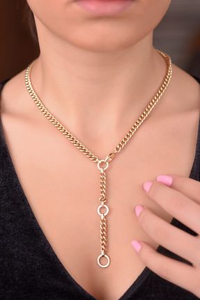گردنبند طلا زرد زنانه 14 عیار Ayyıldız Kuyumculuk - کد 69383532