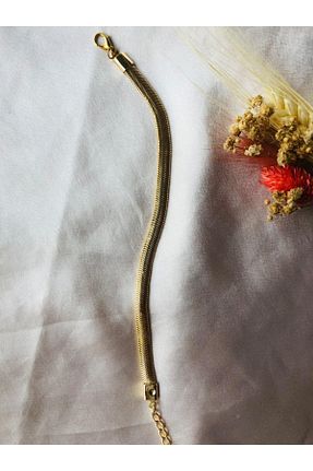 دستبند استیل (فولاد) طلائی زنانه استیل ضد زنگ bioaksesuar - کد 58795626