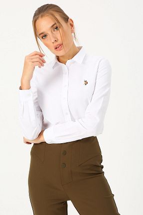 پیراهن سفید زنانه اسلیم U.S. Polo Assn. - کد 41268346