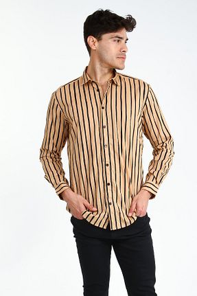 پیراهن زرد مردانه رگولار Collezione - کد 31059506
