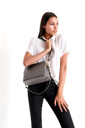 کیف دوشی طوسی زنانه چرم مصنوعی Just Polo - کد 51761042