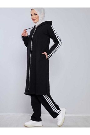 ست گرمکن حجاب مشکی زنانه اورسایز BURCU TESETTÜR - کد 40942646