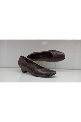 کفش پاشنه بلند پر قهوه ای زنانه پاشنه کوتاه (1 - 4 سانتی متر) Berk - کد 95785036