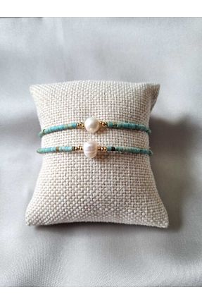 دستبند جواهر فیروزه ای زنانه مروارید Nils Accessories - کد 335924820