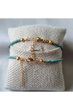 دستبند جواهر فیروزه ای زنانه مروارید Nils Accessories - کد 335924820