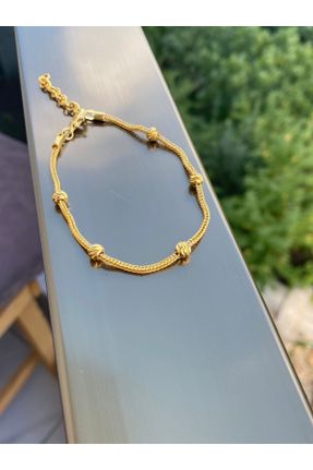 دستبند جواهر طلائی زنانه روکش طلا کد 336309434