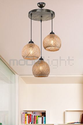 لوستر قهوه ای پلاستیک Modelight - کد 336371206