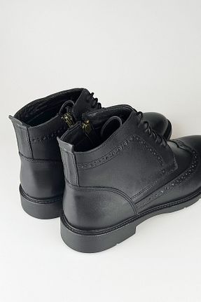 بوت / نیم بوت مشکی مردانه چرم خالص LUSIVE - کد 336387629