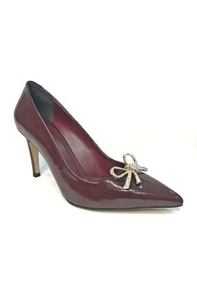 کفش استایلیتو زرشکی پاشنه نازک D&A İzland Shoes - کد 336435098