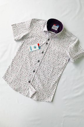 پیراهن زرشکی بچه گانه یقه پیراهنی Louis Kids - کد 337710727