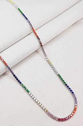 گردنبند نقره رنگی زنانه 925 عیار Oruçoğlu Gümüşçülük - کد 337366725