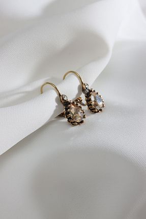 گوشواره جواهر رنگی روکش طلا Süspüs Accessories - کد 337786772