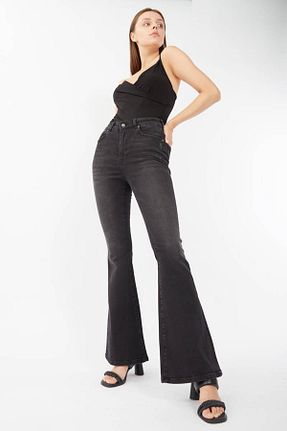 شلوار جین طوسی زنانه رگولار BANNY JEANS - کد 313608832