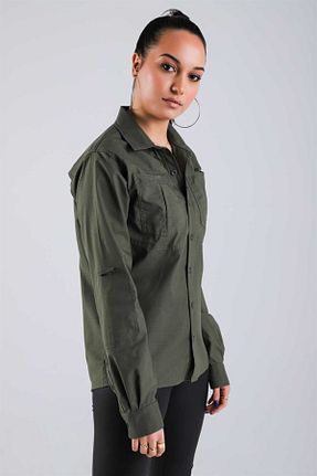 پیراهن خاکی زنانه رگولار VAV WEAR - کد 800005776