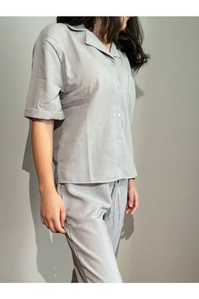 پیراهن طوسی زنانه رگولار Butik - کد 337370573