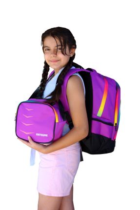 کیف مدرسه بنفش بچه گانه پارچه نساجی کد 44797166