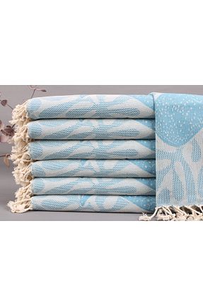 پشتمال فیروزه ای پنبه Kayra Export - کد 337747177