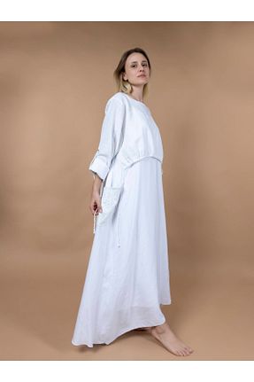 لباس حجاب سفید زنانه رگولار sares - کد 338045573