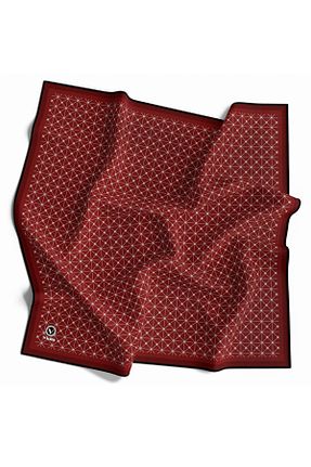 روسری زرشکی پلی استر VİOLLA - کد 338810239