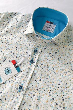 پیراهن آبی بچه گانه یقه پیراهنی Louis Kids - کد 284865715