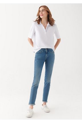 شلوار جین آبی زنانه پاچه ساده Mavi - کد 88527740