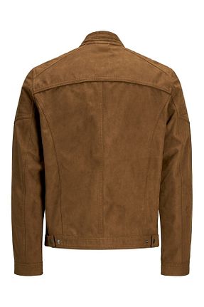 کت نارنجی مردانه چرم مصنوعی Jack & Jones - کد 6373099