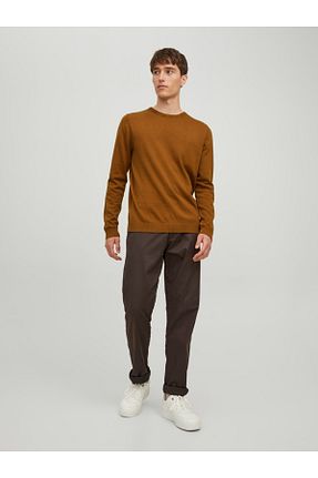 پلیور قهوه ای مردانه ساده Jack & Jones - کد 339216110