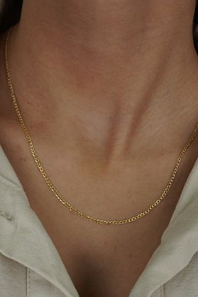 گردنبند استیل ( فولاد ) طلائی زنانه استیل ضد زنگ UBUH SHOP - کد 339745687
