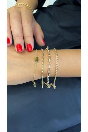 دستبند جواهر طلائی زنانه منجق Biancolux - کد 338969702