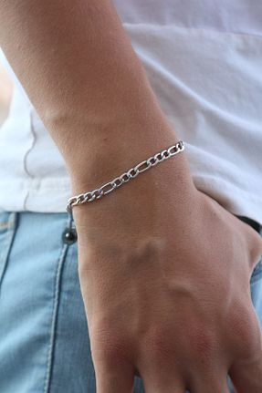 دستبند جواهر مردانه روکش نقره Dukkanka - کد 339045469