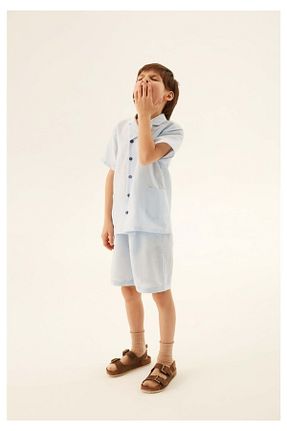 شلوارک و برمودا آبی بچه گانه بافتنی Mamino - کد 339180238