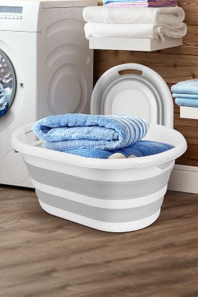 سبد لباس طوسی پلاستیک Meleni Home - کد 88884713