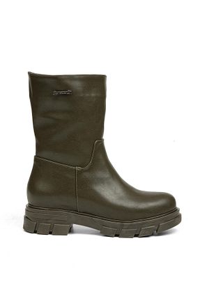 بوت / نیم بوت خاکی زنانه پلی اورتان Pierre Cardin - کد 339112049