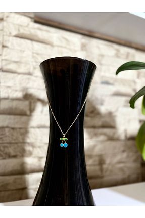 گردنبند جواهر آبی زنانه پوشش لاکی MEYJEWELRY - کد 339631594