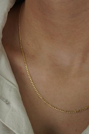 گردنبند استیل ( فولاد ) طلائی زنانه استیل ضد زنگ UBUH SHOP - کد 339745687