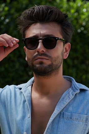 عینک آفتابی مشکی مردانه UV400 By Harmony - کد 338945436