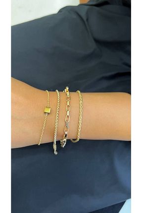 دستبند جواهر طلائی زنانه منجق Biancolux - کد 338969702